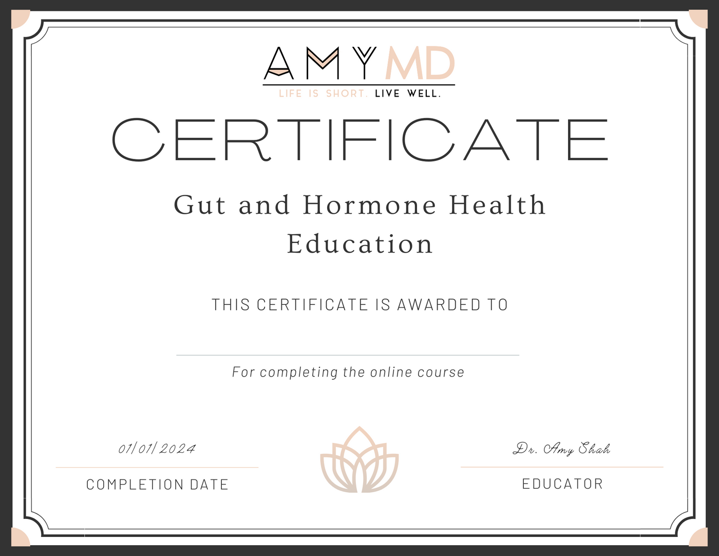 Gut and Hormone Health Education Program: 50% Deposit Due Now
